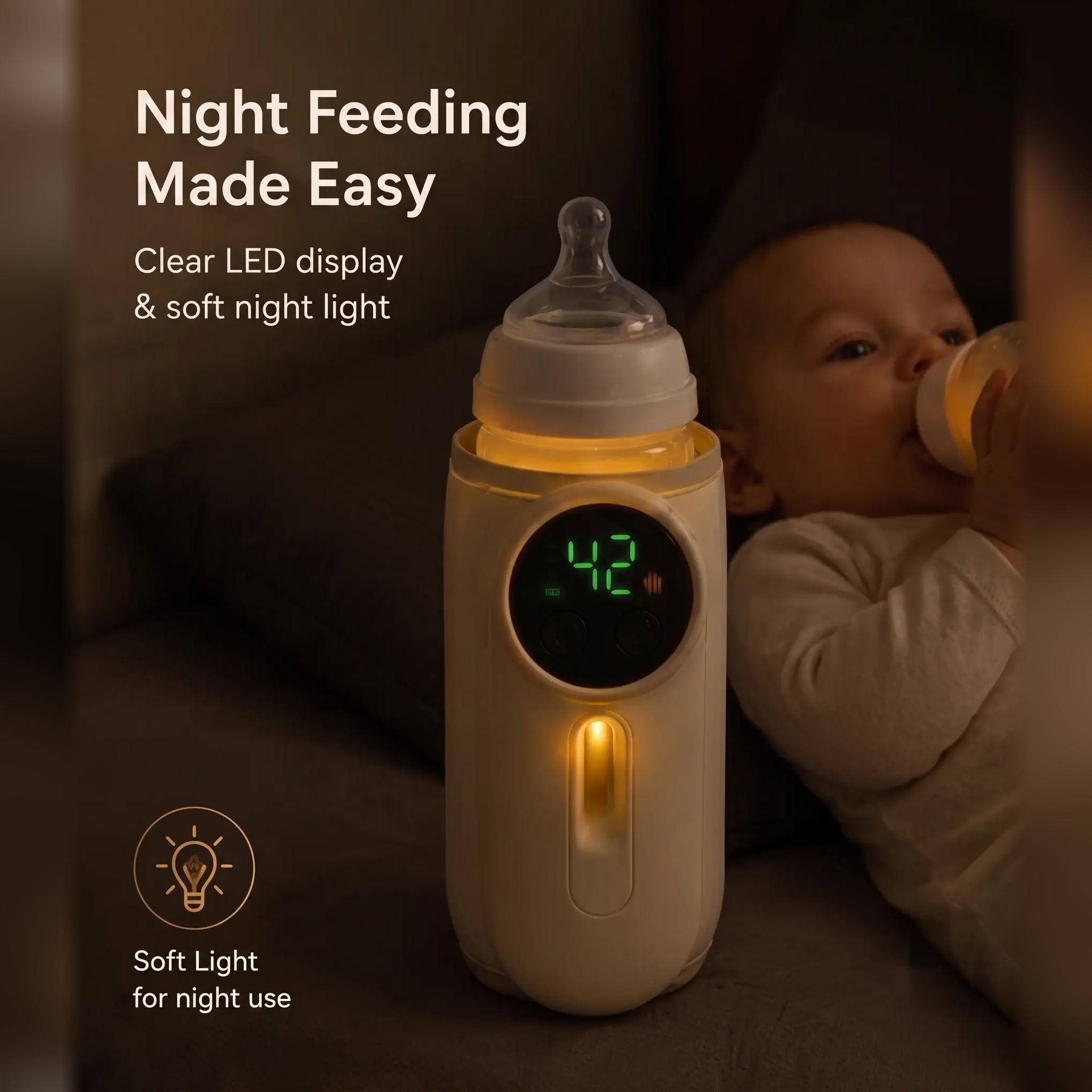 Smart Baby Bottle Warmer – Fast, Even Heating